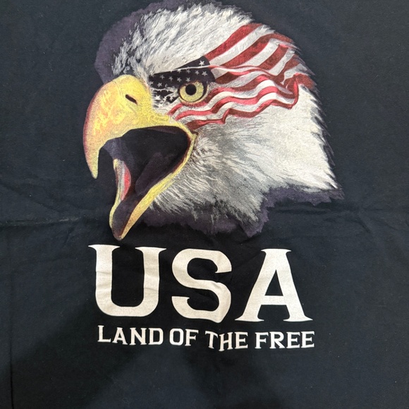 5 Star USA Land of the Free Graphic Tee Black Regular - Picture 4 of 5